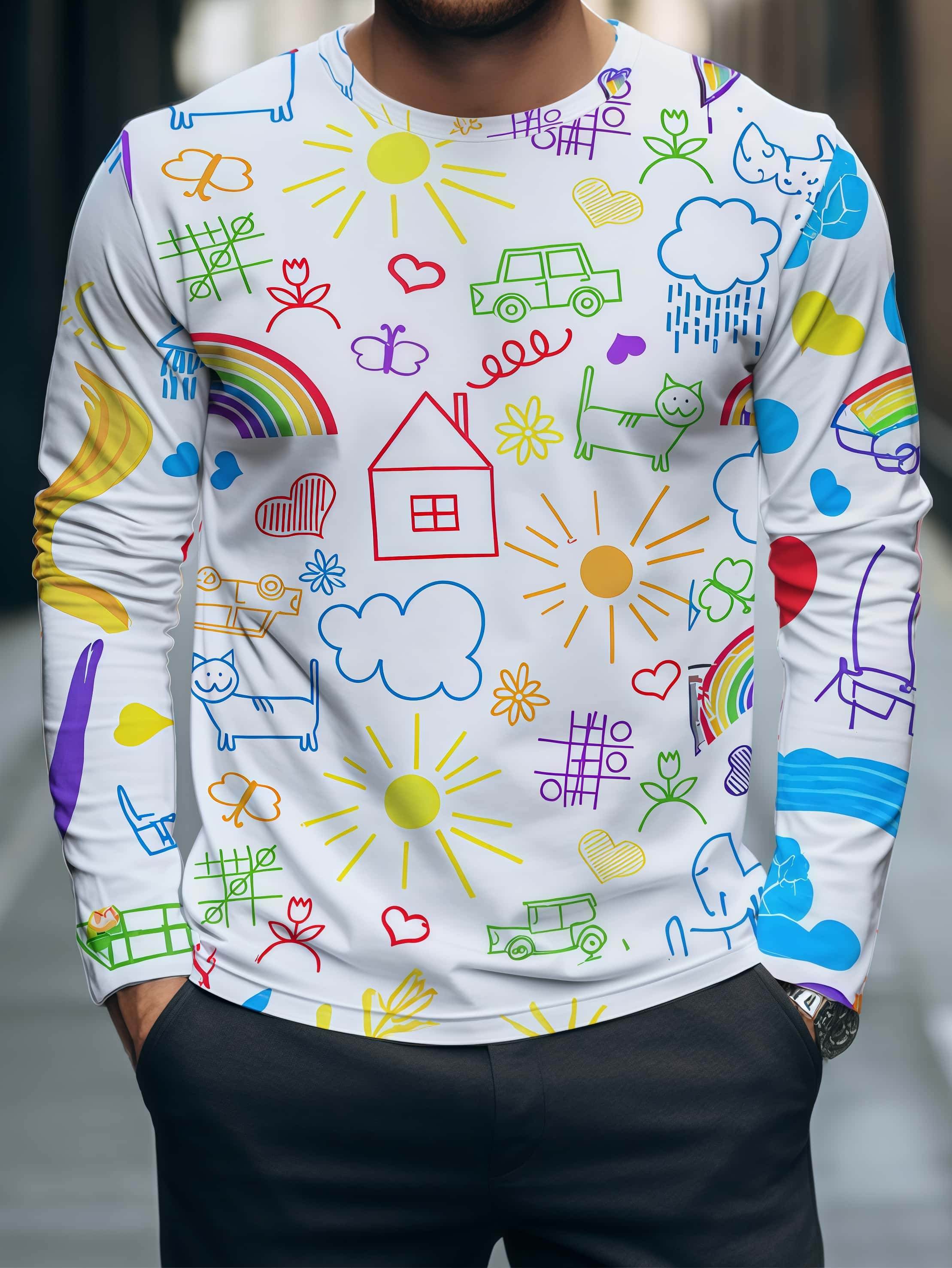 2026 New Dopamine Color Graffi - Mens Fashion Trend review and price